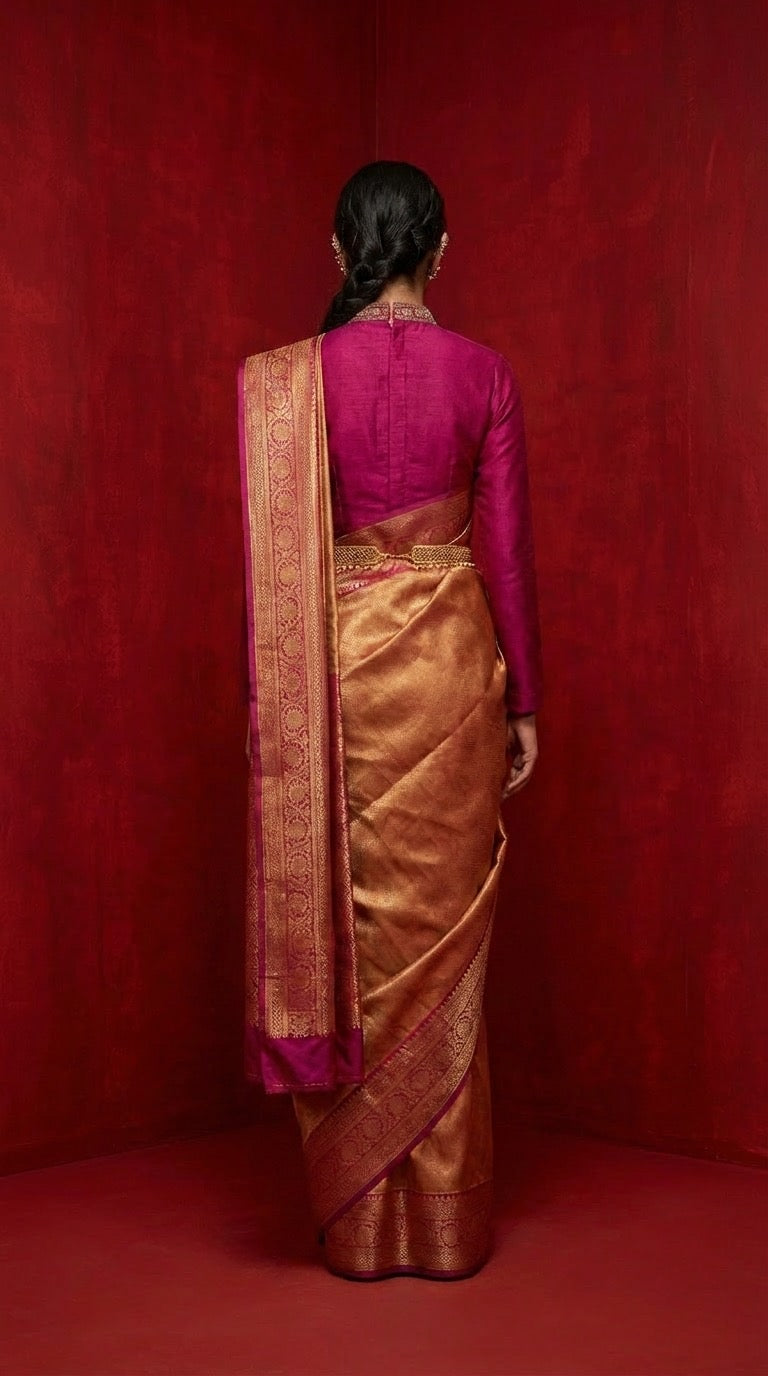 Pure Silver Zari Silk Saree