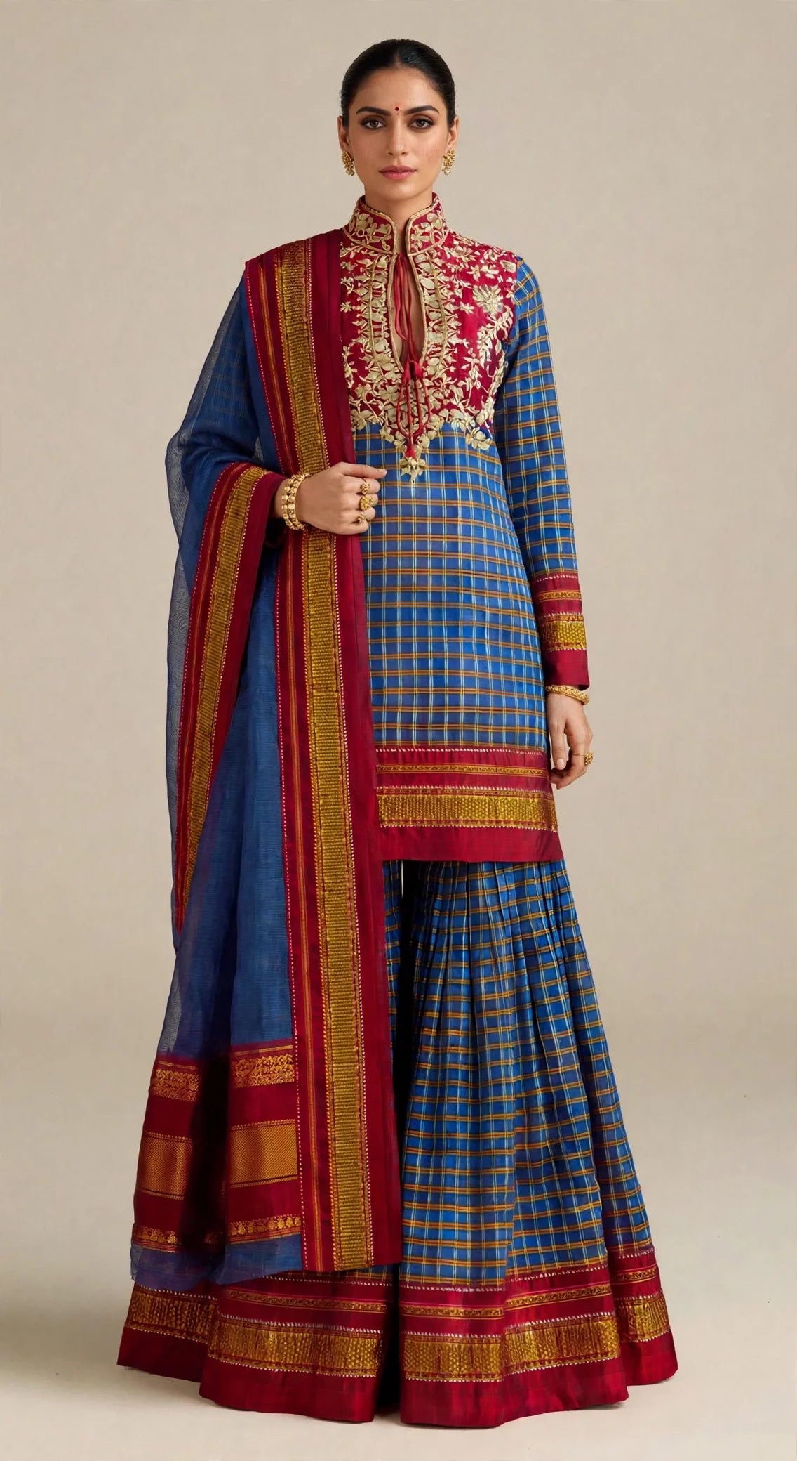 Handloom and Hand Embroidered Shararas