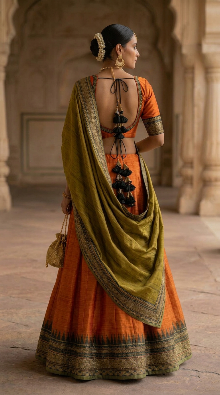 Kesari Silk Lehenga Set