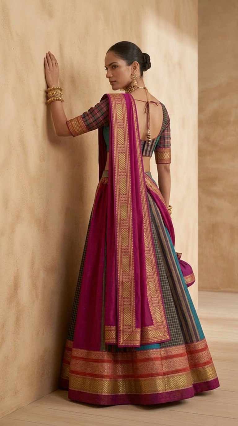 Handwoven Silk Lehenga Set