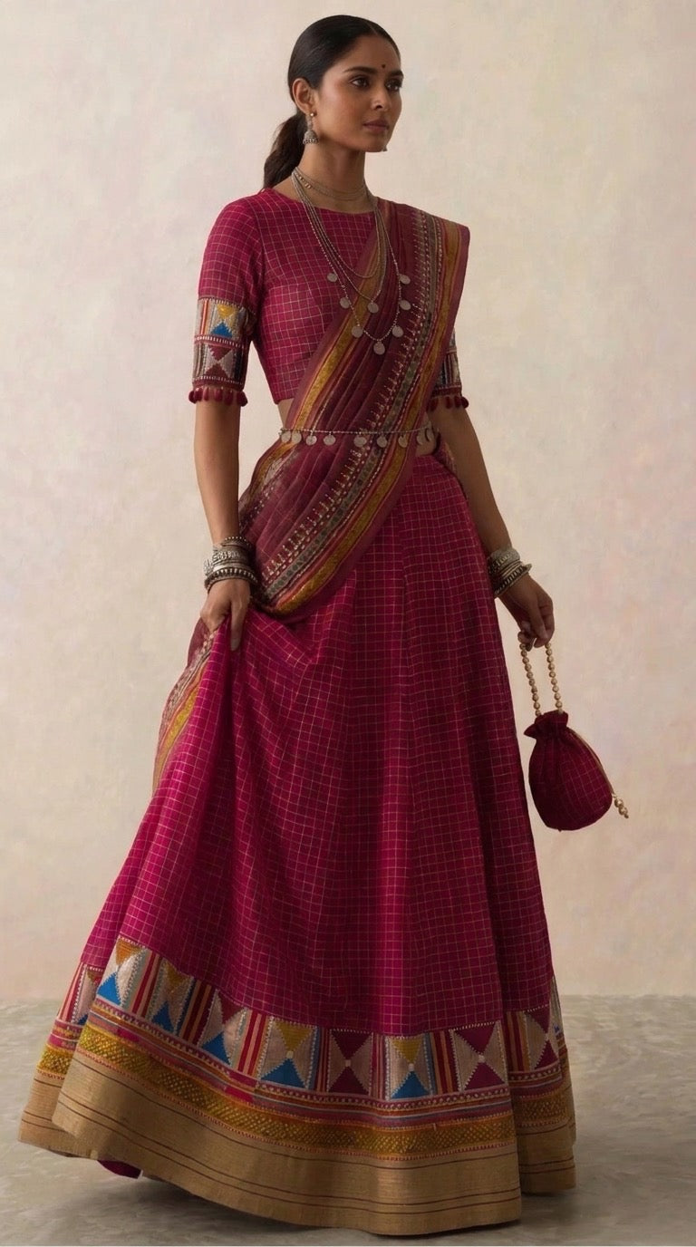 Lambani Border Ilkal Lehenga Choli