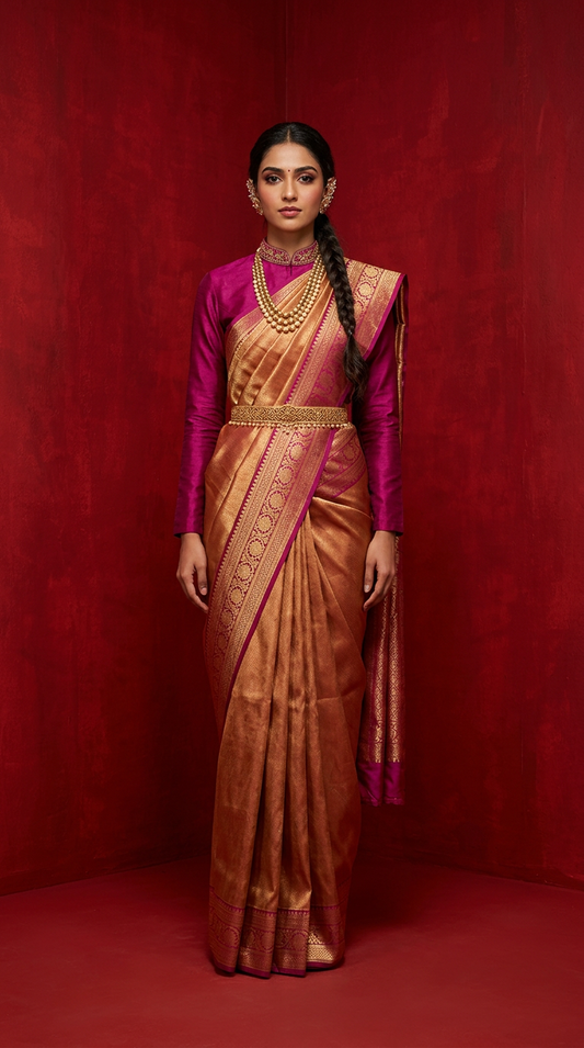 Pure Silver Zari Silk Saree
