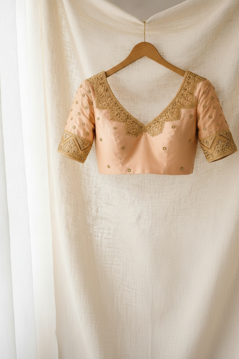 Peach Noor Silk Blouse